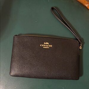 Coach Black Wristlet Clutch